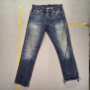 Levis 504 Jeans Mens Selvedge Regular‎ Straight Whiskers Honeycomb Fits 29x30